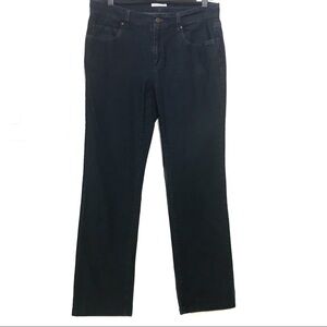 Eileen Fisher Organic Cotton Dark Wash Straight Leg Jeans 6 Classic F10DN-3